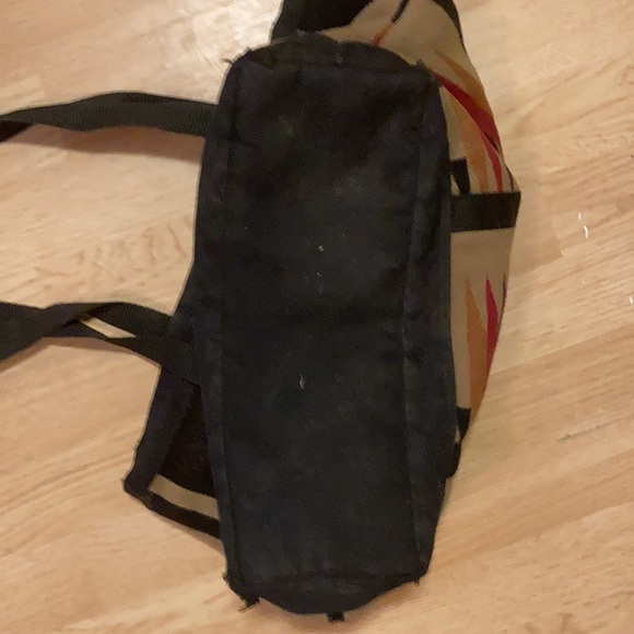 justin kraff made in the USA AZTEC PRINT SHOULDER BAG purse tote distressed - Picture 5 of 10